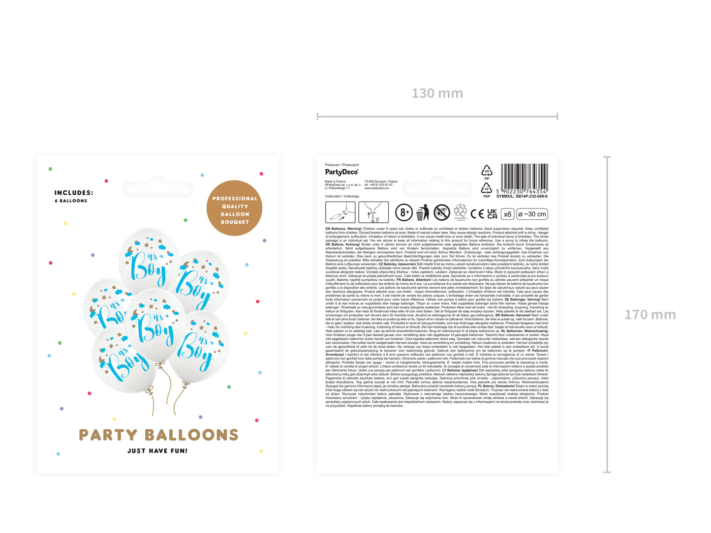 Ballonger, It´s a boy, 6-pack