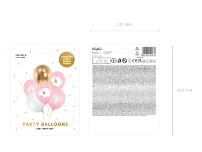 Ballonger, 1 år, 6-pack