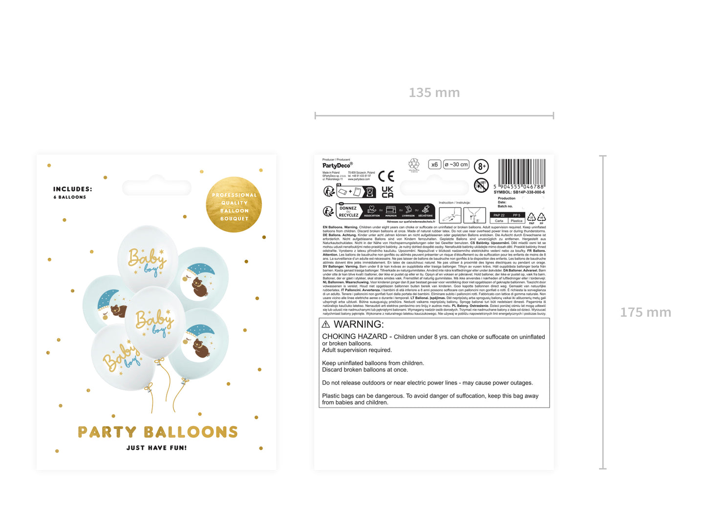 Ballonger, Baby Boy, 6-pack