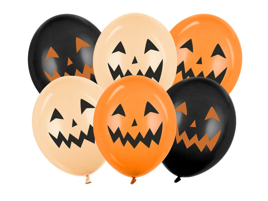 Ballonger, Halloween Pumpor, 6-pack