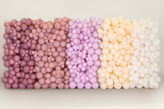 Ballonger, Pastell Prune, 12cm, 100-pack
