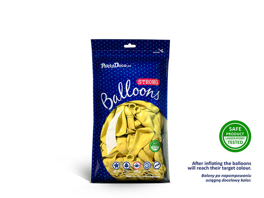 Ballonger, Pastell Citrongul, 12cm, 100-pack