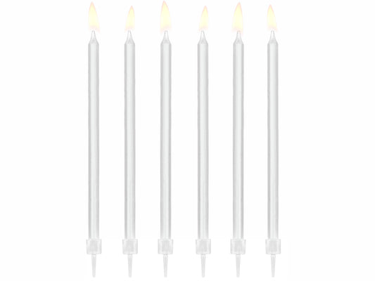 Tårtljus, Vita, 12-pack