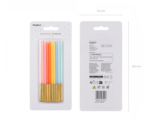 Tårtljus, Färger, 10-pack