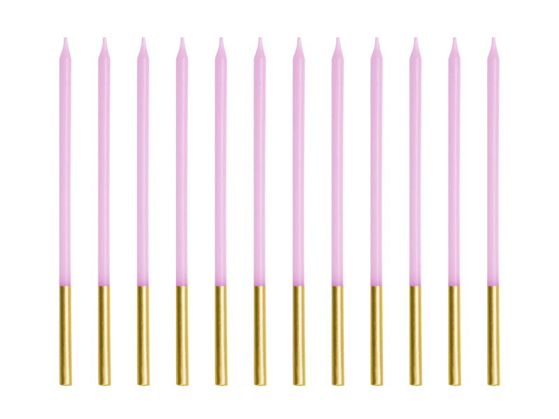 Tårtljus, Lila, 12-pack