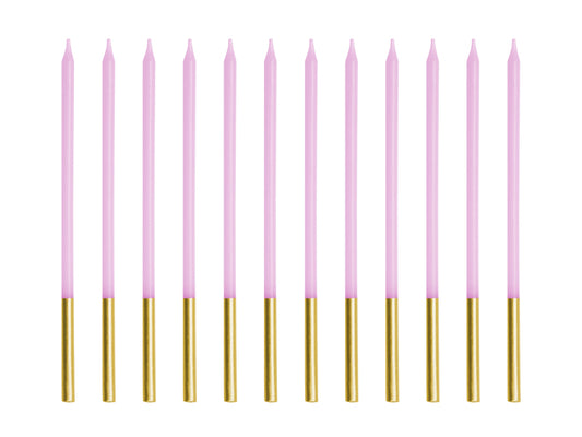 Tårtljus, Lila, 12-pack