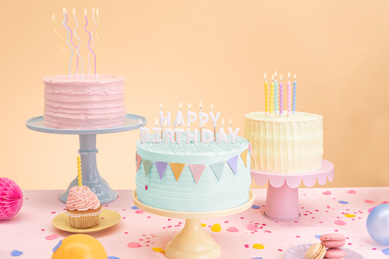 Tårtljus, Happy Birthday, Vit