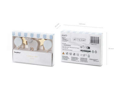 Tårtljus, Elefant, 5-pack