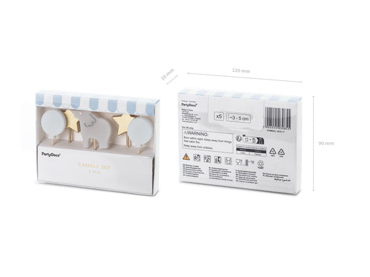 Tårtljus, Elefant, 5-pack