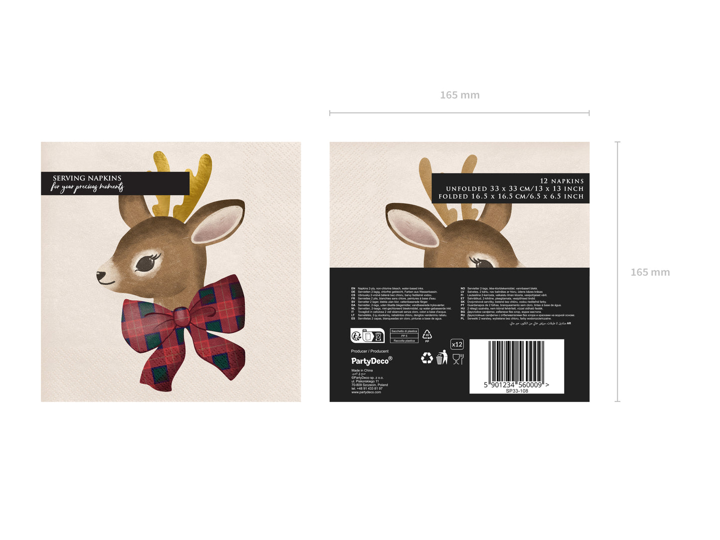 Servetter, Rådjur, 12-pack