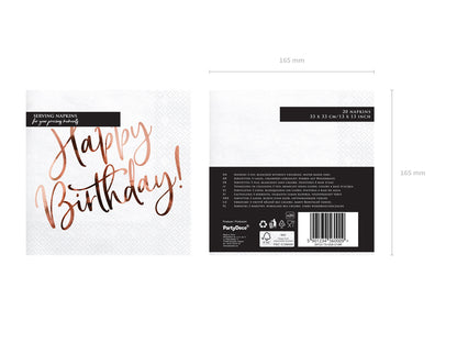 Servetter, Happy Birthday, 20-pack