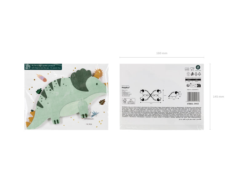 Servetter, Dinosaurier, 12-pack