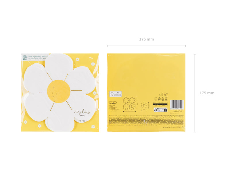 Servetter, Daisy, 12-pack