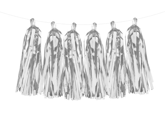 Girlang, Tassel, Silver, 1,5m