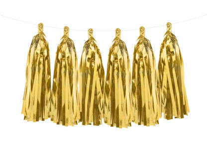 Girlang, Tassel, Guld, 1,5m