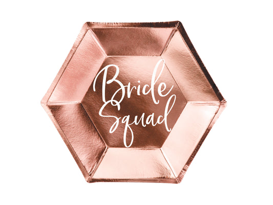 Papperstallrik, Bride Squad, 6-pack
