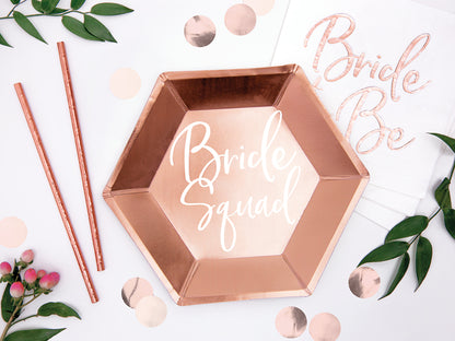 Papperstallrik, Bride Squad, 6-pack