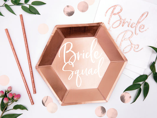 Papperstallrik, Bride Squad, 6-pack