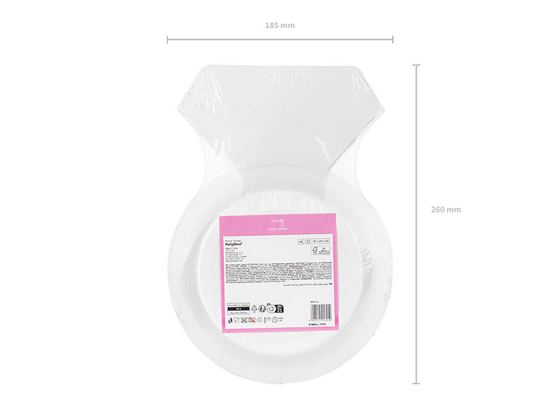 Papperstallrik, Ring, 6-pack