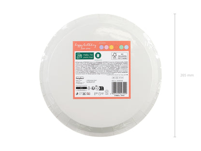 Papperstallrik, Färger, 6-pack