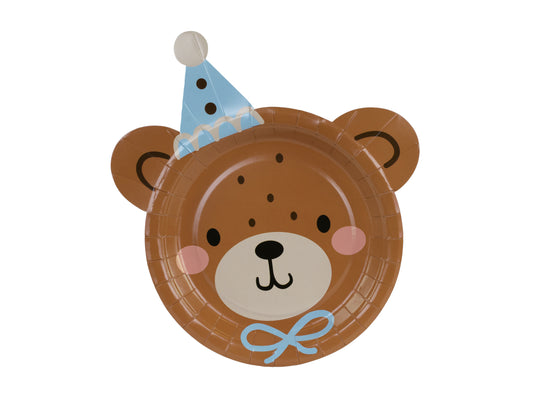 Papperstallrik, Teddybear, 6-pack