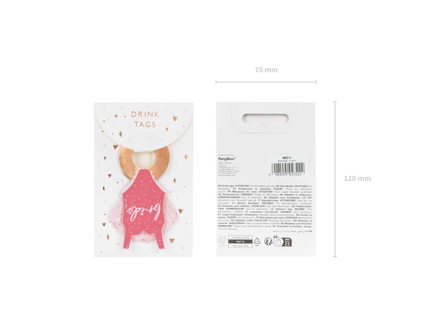 Drinkmarkörer, Bride, 10-pack