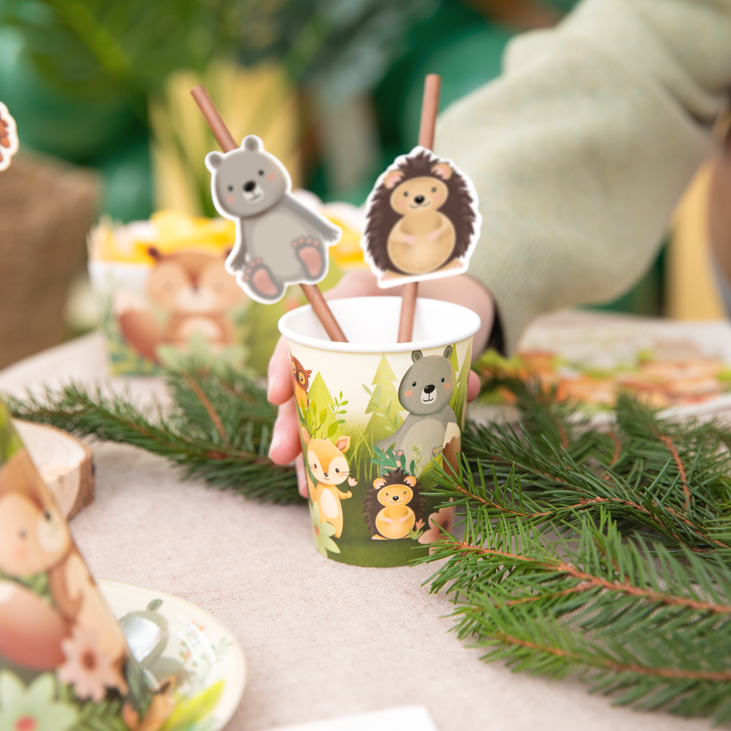Pappersmugg, Forest Friends, 6-pack