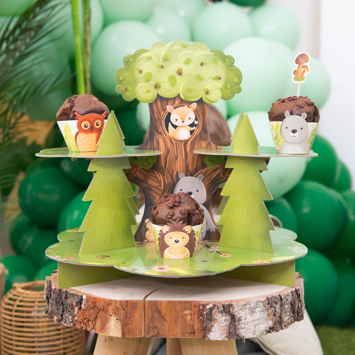 Dekoration till muffinformar, Forest Friends, 6-pack