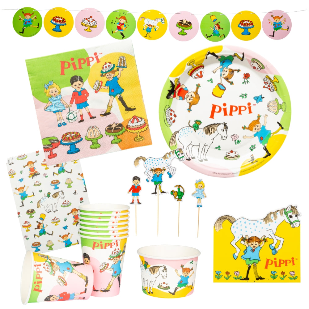 Papperstallrik, Pippi Långstrump, 8-pack
