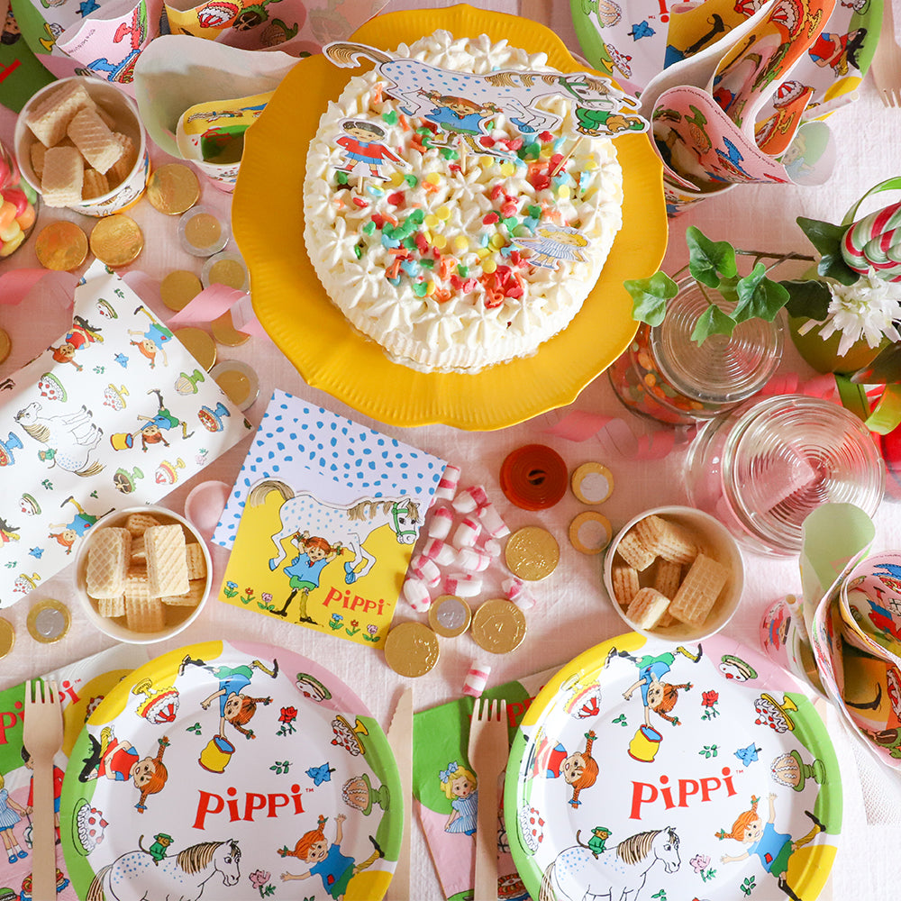 Papperstallrik, Pippi Långstrump, 8-pack