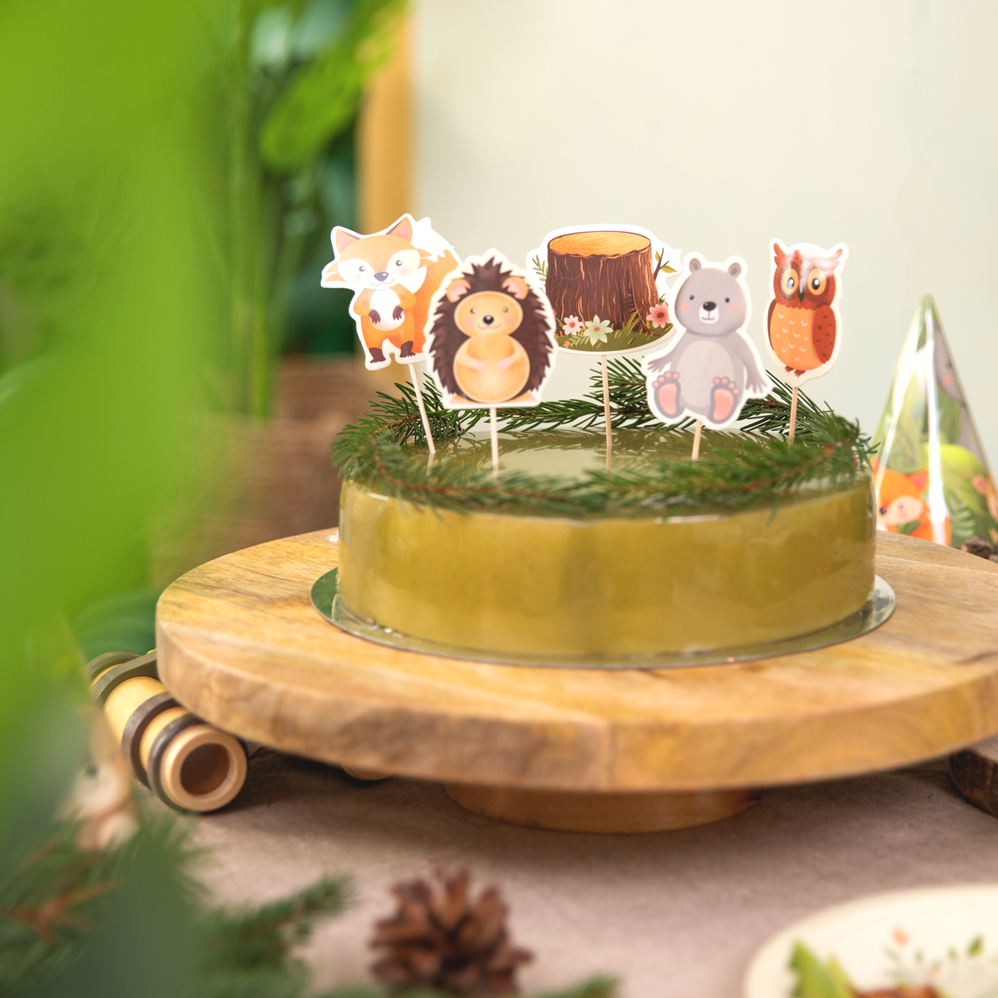 Cake Toppers, Forest Friends, 9-pack